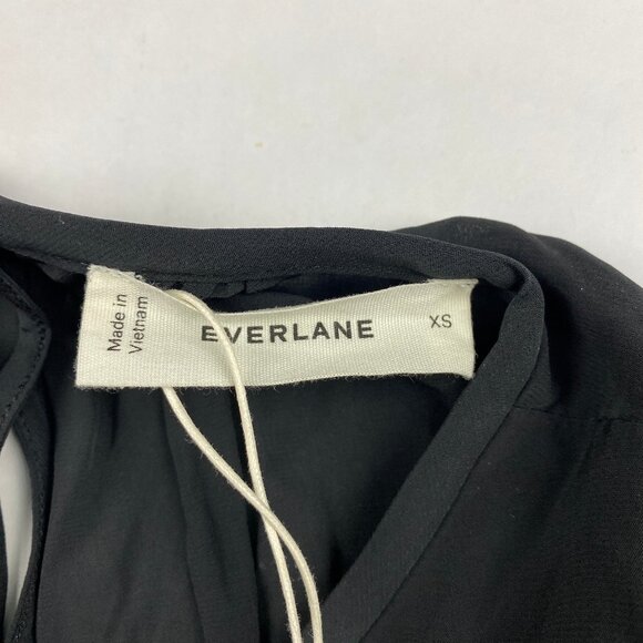 NWT Everlane The Gathered Midi Black Dress Womens Size XS - Picture 10 of 14